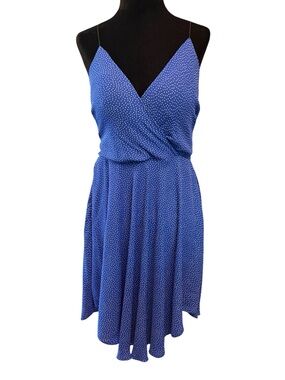 Olive Tree blue polka dot dress NWT Large